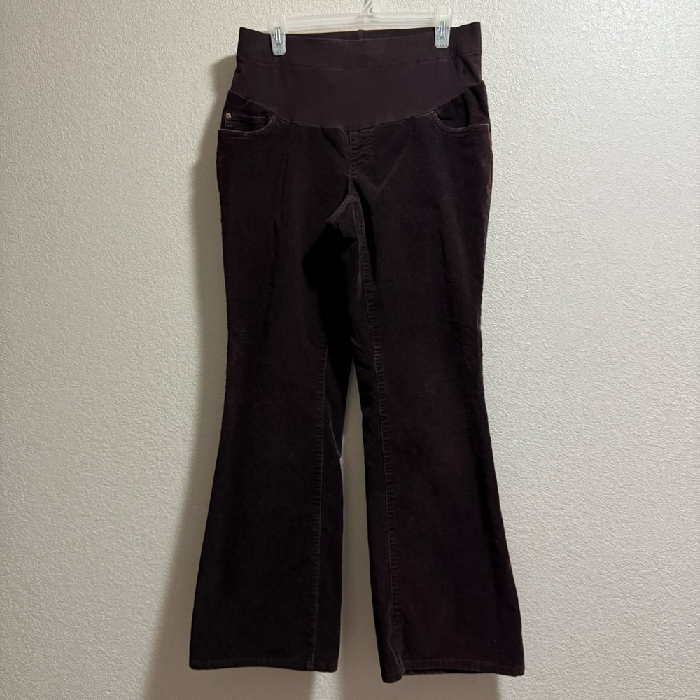 Oh Baby by Motherhood Chocolate Brown Corduroy Maternity Pants - Size Medium